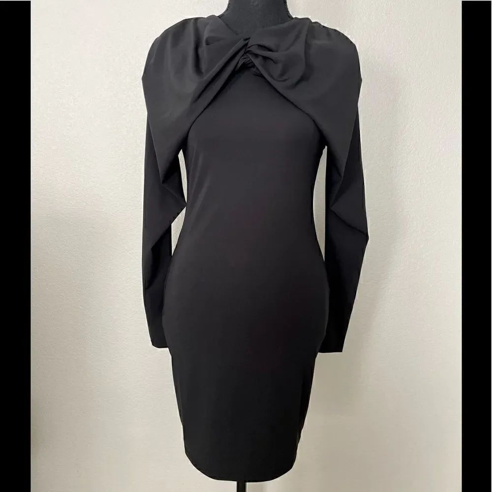 NWT Zara Knotted Overlay Back Slit Dress